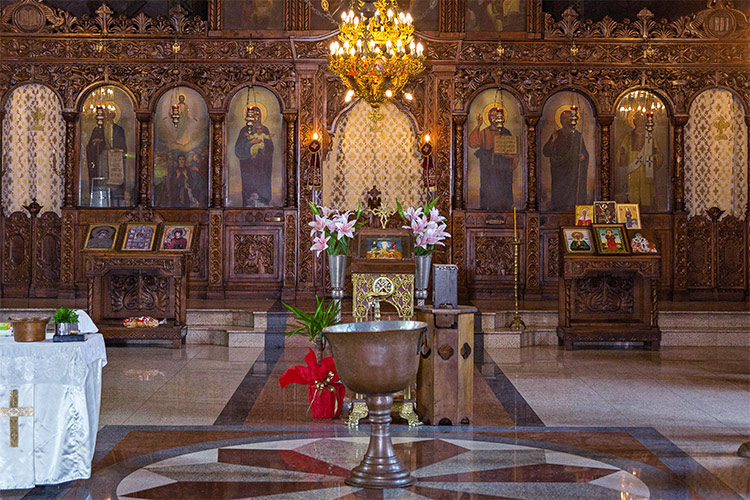 Храм "Св. Възнесение Господне" в Пловдив, подготвен за провеждане на ритуал Свето Кръщение.